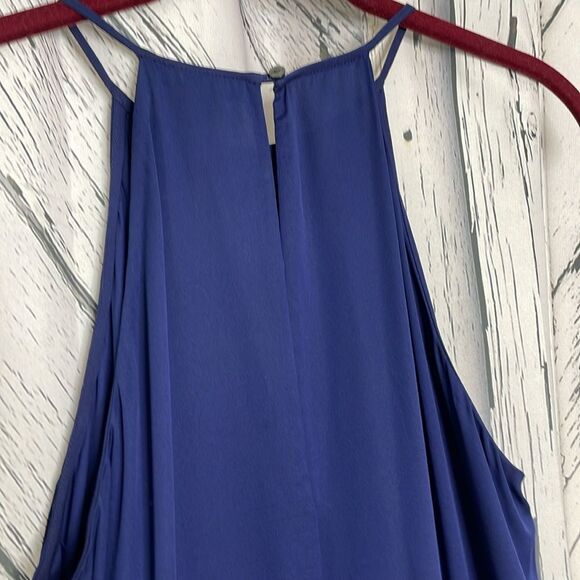 Diane Von Furstenberg Davin Navy Drawstring Jumpsuit Silk Blend 4 - Picture 7 of 10